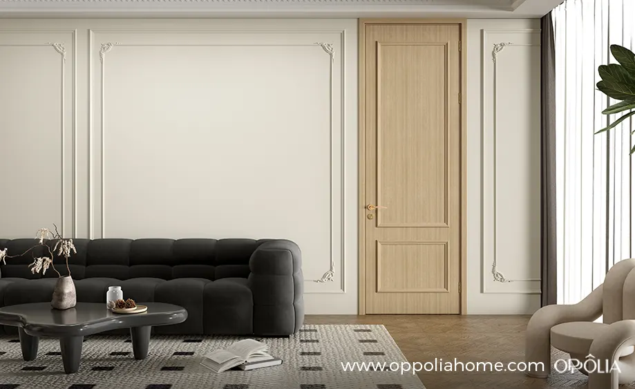 French Plane Tree Wood WPC Door - YDM003D