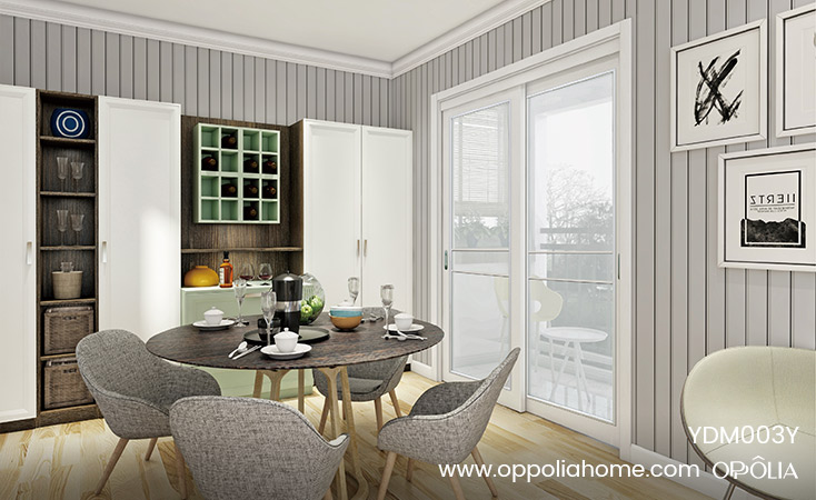 Modern White Slidng Glass Patio Door YDM003Y