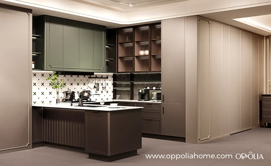 Monika Series Open Concept U-Shaped Kitchen - OBK25L01