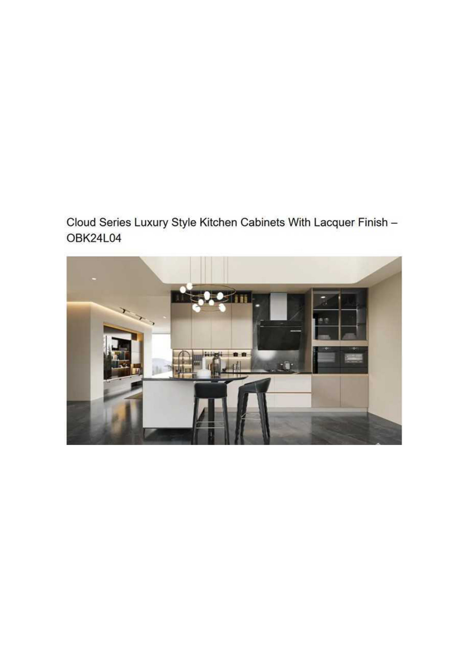 Cloud Series Luxury Lacquer-Finish Kitchen OBK24L04