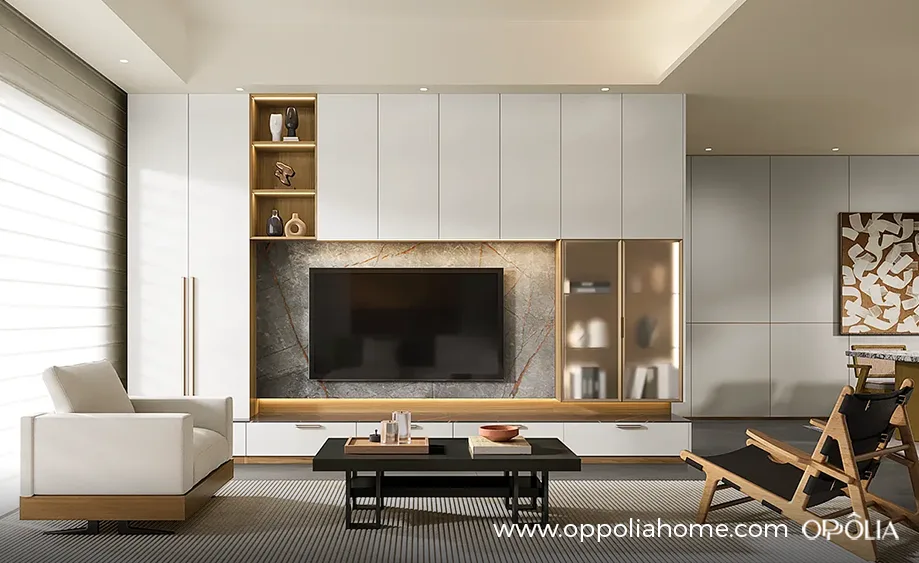 Airis Series Italian White and Wood Minimalist Whole House Interior Design – OB24AP02