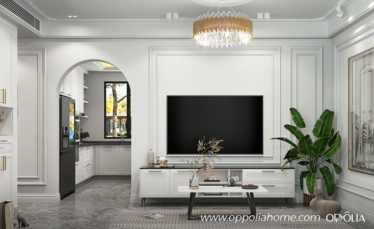 White Shaker Style Cabinetry for House in Canada OB22-Villa06