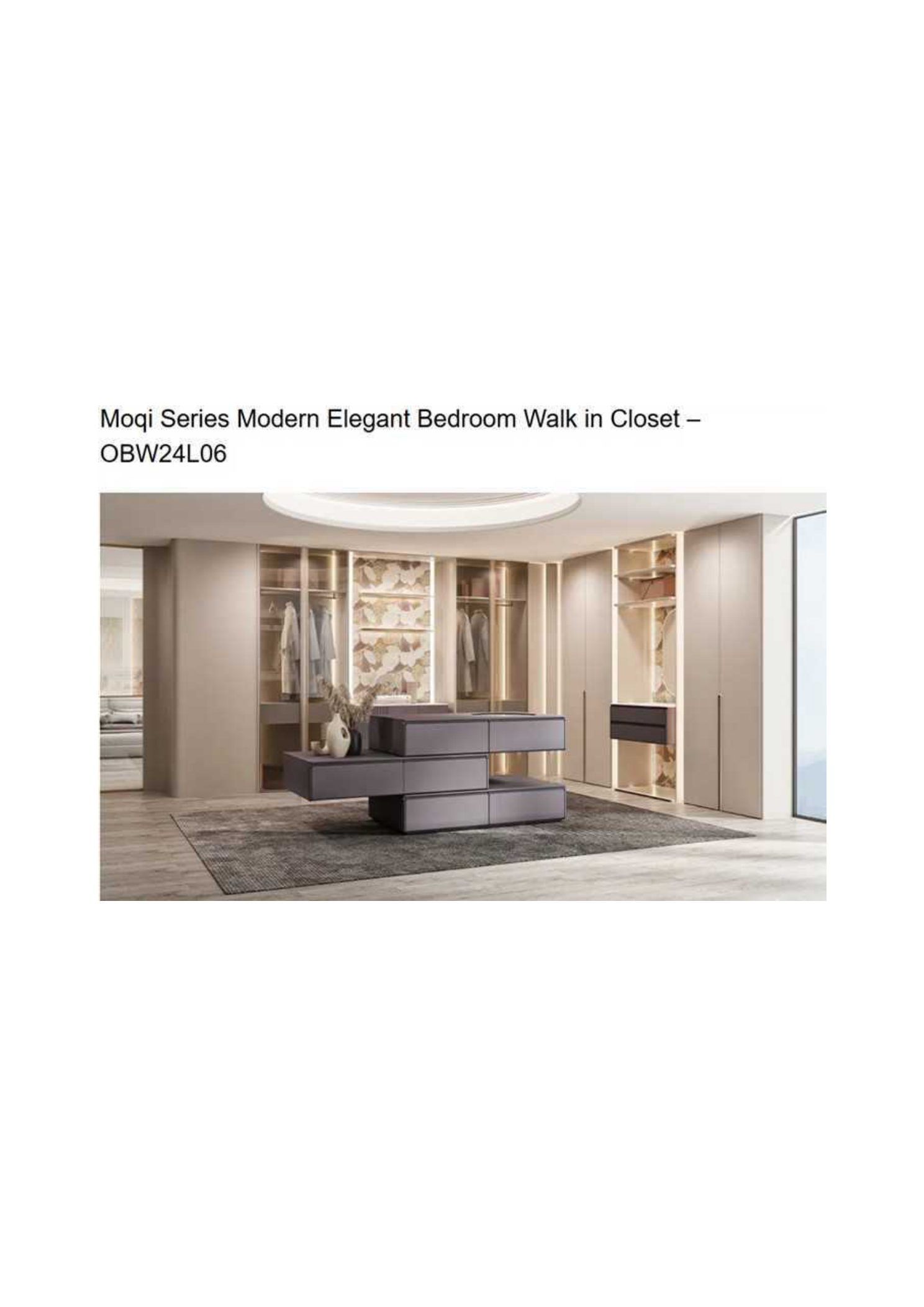 Moqi Series Modern Elegant Walk-in Closet OBW24L06
